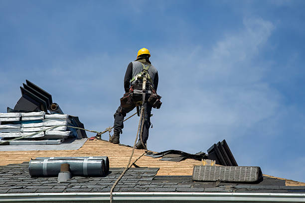 Professional Gutter Installation technician working in Lake Jackson, TX